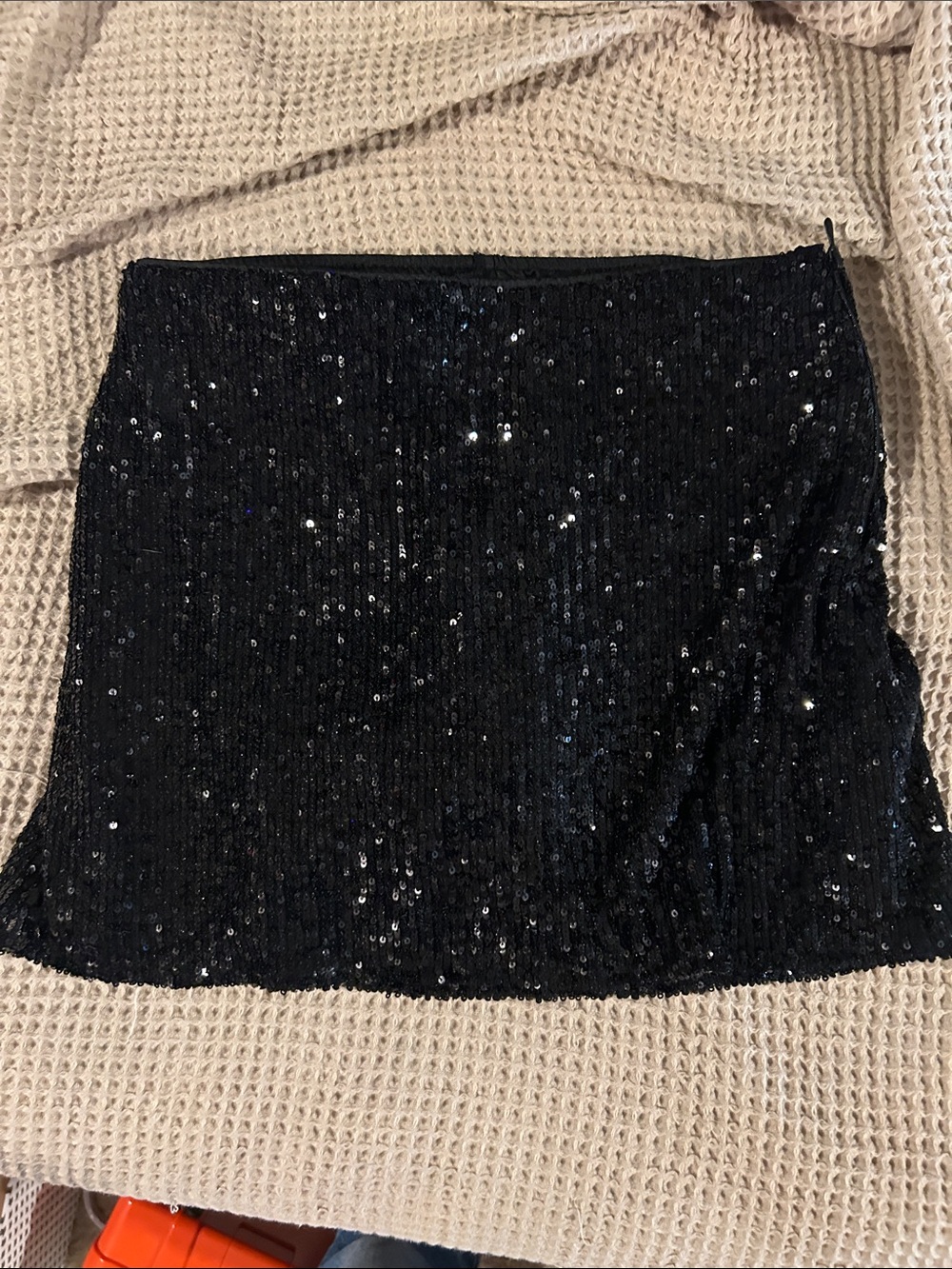 Show Me Your MuMu Black Sequin Mini Skirt